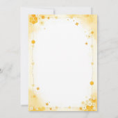 Little Honey Bee One Watercolor Cute 1st Birthday 招待状 (裏面)