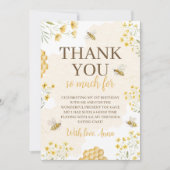 Little Honey Birthday Thank You Card 招待状 (正面)