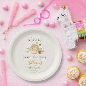 Little Honey Is On The Way Bee Baby Shower Welcome ペーパープレート (パーティー)
