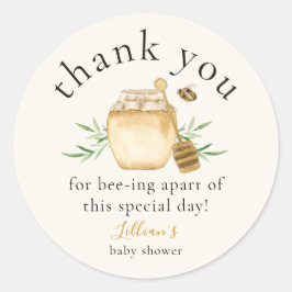 Little Honey Is On The Way Thank You  ラウンドシール