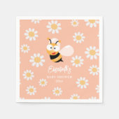 Little Honey Mommy To Beeとデイジー赤ちゃんシャワー スタンダードカクテルナプキン (正面)