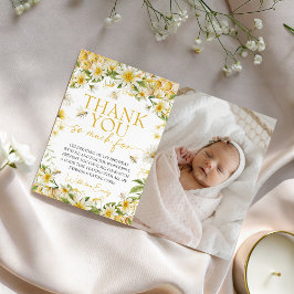 Little Honey Photo Birthday Thank You 招待状