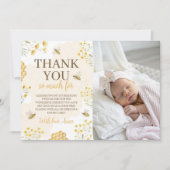 Little Honey Photo Birthday Thank You Card 招待状 (正面)