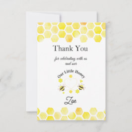 Little Honey Thank You Card Kids 1st Birthday サンキューカード