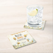 Little Honey To Bee One Wildflower 1st Birthday スクエアペーパーコースター (インサイチュ)