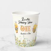 Little Honey To Bee One Wildflower 1st Birthday 紙コップ (裏面)
