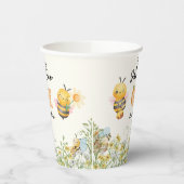 Little Honey To Bee One Wildflower 1st Birthday 紙コップ (左)