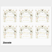 Little Honey Wildflower Bee Baby Shower スクエアシール (シート)