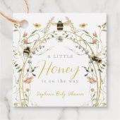 Little Honey Wildflower Bee Baby Shower フェイバータグ (正面)
