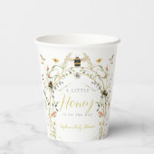 Little Honey Wildflower Bee Baby Shower 紙コップ (裏面)