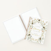 Little Honey Wildflower Bee Baby Shower Guest Book ノートブック (内部)