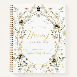 Little Honey Wildflower Bee Baby Shower Guest Book ノートブック