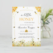 Little Honey Wildflowers Arch Summer Baby Shower 招待状 (スタンド正面)