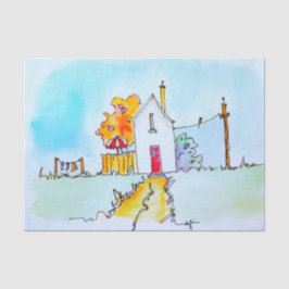 Little House With Washing 薄葉紙