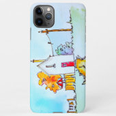 Little House With Washing iPhoneケース (裏面)