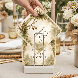 Little Hunter Antler Woodland Baby Shower スタンダードカクテルナプキン