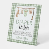 Little hunter Baby Shower Diaper Raffle Sign 台座サイン (正面)