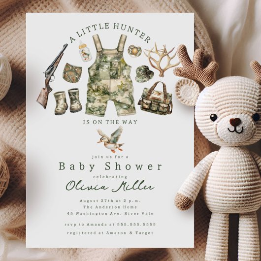 Little Hunter Baby Shower Invitation 招待状