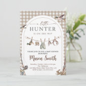 Little Hunter Baby Shower Invitation Boy 招待状 (スタンド正面)