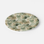 Little Hunter Duck Deer Hunting Camo Boy ペーパープレート (アングル)