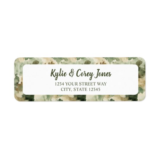 Little Hunter Duck Deer Hunting Camo Boy ラベル (正面)