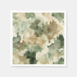 Little Hunter Duck Hunting Camo Boy Baby Shower スタンダードカクテルナプキン