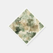 Little Hunter Duck Hunting Camo Boy Baby Shower スタンダードカクテルナプキン (角)