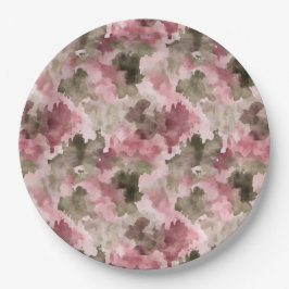 Little Hunter Duck Hunting Camo Girl Baby Shower ペーパープレート