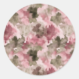 Little Hunter Duck Hunting Camo Girl Baby Shower ラウンドシール