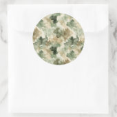 Little Hunter Duck or Deer Hunting Camo Boy ラウンドシール (バッグ)