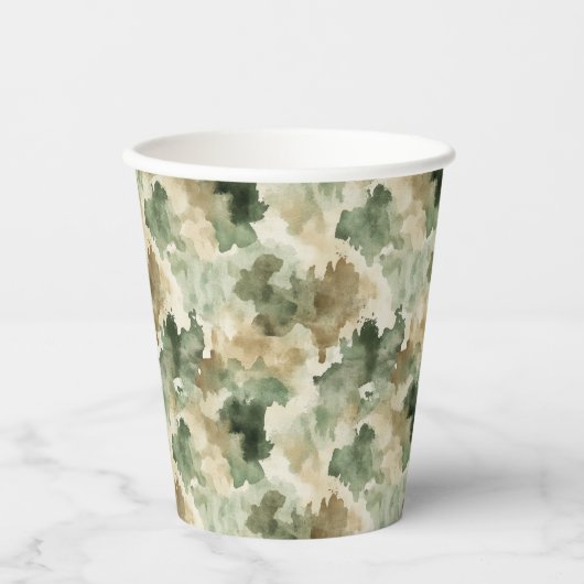 Little Hunter Duck or Deer Hunting Camo Boy 紙コップ (正面)