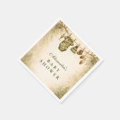 Little Hunter Woodland Baby Shower スタンダードカクテルナプキン (角)