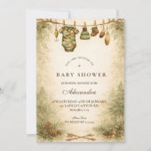 Little Hunter Woodland Baby Shower 招待状 (正面)