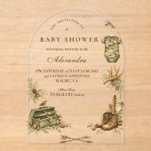 Little Hunter Woodland Keepsake Baby Shower アクリル招待状 (正面)