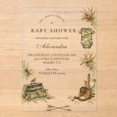 Little Hunter Woodland Keepsake Baby Shower アクリル招待状 (正面)