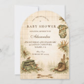 Little Hunter Woodland Keepsake Baby Shower 招待状 (正面)