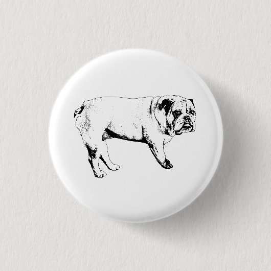 Little Joy Bulldog Pin 缶バッジ (正面)