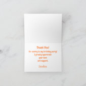 Little Kawaii Peach Summer Party Thank You サンキューカード (内部)