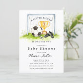 Little Kicker Soccer Baby Shower Invite 招待状 (スタンド正面)