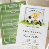 Little Kicker Soccer Baby Shower Invite 招待状