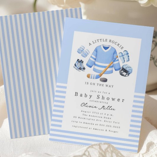 Little Kicker Soccer Baby Shower Invite 招待状
