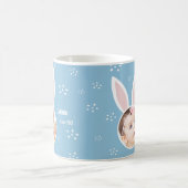 Little Kid Photo w with/ Bunny Ears + Name Easter  コーヒーマグカップ (中央)