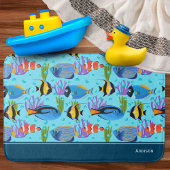Little Kids Ocean Fish Pattern Bathroom バスマット