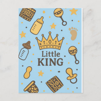 Little King Baby Shower  案内ポストカード