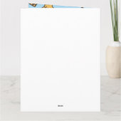 “Little King Baby Shower Banner – Blue & Gold Crow カード (裏面)