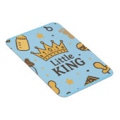 “Little King Baby Shower Banner – Blue & Gold Crow マグネット (右側)