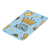 “Little King Baby Shower Banner – Blue & Gold Crow マグネット (左側)