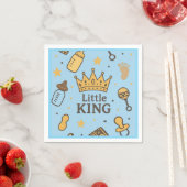 Little King Baby Shower Napkins スタンダードカクテルナプキン (インサイチュ)