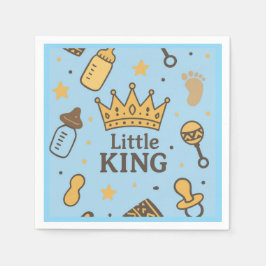 Little King Baby Shower Napkins スタンダードカクテルナプキン