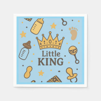 Little King Baby Shower Napkins スタンダードカクテルナプキン